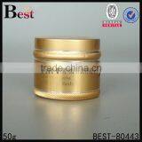 50 Gram Double Wall Glass Jar Gold With Gold Lid thumbnail-1