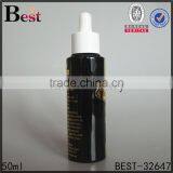 50ml Cosmetic Essence Perfume Screen Printing Logo Black Glass Bottle Silver Aluminum Dropper Bottle Glass China Suppliers thumbnail-4