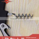 Black Plastic Corkscrew Wine Opener With Knife thumbnail-6