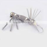 2014 New Stock Pocket Mini Multi Aluminium Oxide Promotion Bike Keychain Tools 607-8 thumbnail-1