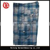 Manufacture Plaid Coated Pattern Breathable Men Pocket Shorts thumbnail-5