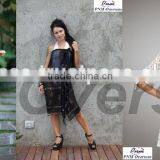 Glass Bead and Zircon Embellished Beach Kaftan. thumbnail-6