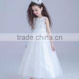 2017 Bulk Sale White Embroidery Dress Long Flower Girl Dresses thumbnail-3