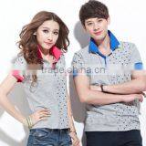 2017 New Style Fashion Good Quality Cotton Print Couples Polo Shirt thumbnail-2