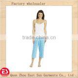 100% Cotton Women Knitted Printing Pyjama Suits thumbnail-1