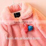 Faux Fur Jacket Girls Kids Warm Coat Children Winter Outwear Solid Single Button Coats All Children's Clothes and Accessories thumbnail-5