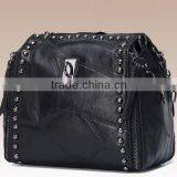 Women PU Leather Vintage Backpacks Fashion Leisure Male School Sport Black Travel Daypack Retro Bagpack thumbnail-2