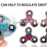 Decompression Hand Spinner Fingertips Camouflage Triangle Gyro Bats Gyro Mandala Series Finger Gyro thumbnail-1