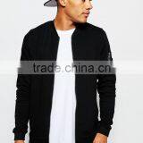 Black Jersey Jacket With Pocket on Sleeve thumbnail-1