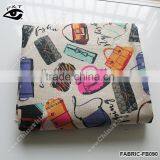 Colorful Bags Pattern Printed Fabric Linen Cotton Fabric for Household thumbnail-2