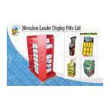 4C Printing Four Sided Cardboard Point Of Sale Display Stands With Hooks
