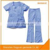 Factory customized V-Neck Hospital Nurse Uniform, Nursing scrub