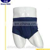 High Quality Silk Hemp Men's Dark Blue Short Underpants thumbnail-1