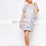 Oversized T-Shirt in Floral Print Maternity Pajama Sleepwear thumbnail-4