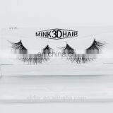 Factory wholesale private label invisible band individual 3d real mink strip eyelashes