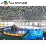 Inflatable Three Slide Bouncers Water Park Games, Inflatable Water Park With Pool and Slide thumbnail-3