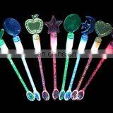 LED Drink Spoon/Lighted Coffee Flashing Spoon/shining up LED Spoon