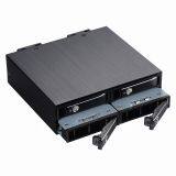 2.5in Aluminum 4-bay Mobile Rack Backplane for 2.5in SATA/ MiniSAS Drives Hot Swap SSDs/HDDs From 7-15mm Hdd Enclosure thumbnail-4