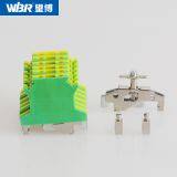 Yellow-green Ground Terminal Cable Connector DIN Rail Terminal USLKG2.5 thumbnail-3