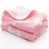 2020 Wholesale Price Muslin Fabric Animal Bath Towel 100 Cotton 6 Layers Gauze Double Jacquard Baby Receiving Swaddle Blanket thumbnail-2