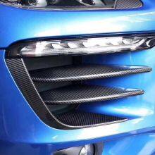 For 2014 2015 2016 2017 Macan Converted Carbon Fiber Fog Lights Frame Strip thumbnail-3
