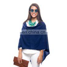 Super Soft Luxury Women Cashmere Wool Poncho Crochet thumbnail-1