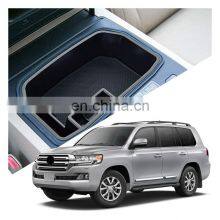 Interior Accessories Parts Silicone Armrest Rest Storage Box Center Control Console Organizer Tray For Toyota Land Cuiser 08-21