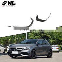 Carbon Fiber Front Bumper Canards for Mercedes Benz A45 Hatchback 4-Door 2016-2018 thumbnail-1