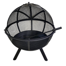 Large Metal Cylindrical Charcoal and Wood Burning Chiminea thumbnail-5