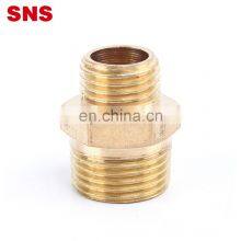SNS BW Series Pneumatic Double Male Thread Straight Extension Connector Adapter Brass Quick Coupler Pipe Fitting thumbnail-2