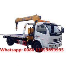 Good price  dongfeng 4tons wrecker tow truck with telescopic boom for sale