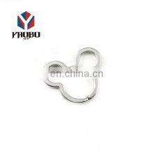 New Design Key Split Ring Stainless Steel Accessories Heart Snap Hook Metal Color Split Key Ring thumbnail-5