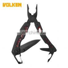Camping Tool Survival Gear Multitool Plier With Carabiner 8-IN-1 Stainless Steel EDC Multi Tool Folding Knife for Outdoor
