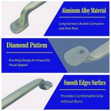 Hardware Textured Aluminum Alloy Handles, High Quality Wardrobe Cabinet Drawer Door Pulls Knobs Furniture Handle thumbnail-5