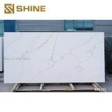 Carrara Ocean White Modern Design Artificial Quartz Stone Big Slab Countertop Wall Panel for Villa Bedroom Hotel Indoor