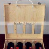 Custom Wooden Wine Box Packing for 4 Wine Bottles thumbnail-6