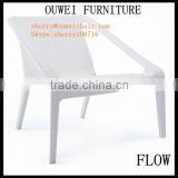 plastic beach chair with rattan weaving for outdoor furniture