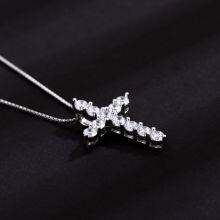 European and American Fashion, Individuality, Creativity, Diamond Studded Cross Necklace, Men's and Women's Versatile Punk thumbnail-3