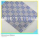 9 Lines Sapphire Rhinestone Plastic Base Material Mesh Roll Net 24 Rows thumbnail-1