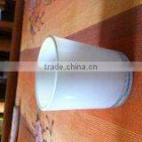 White Glass Candle Holder thumbnail-3