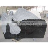 Black Granite Angel Monuments Headstones thumbnail-1