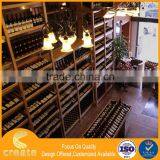 Modern Cherry Wooded Red Wine Shop Furniture Display Showcase/wine Rack/wine Stand