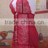 Red Sexy Lace Mature Lingerie, Transparent Sexy Women Lingerie Nighty Most Popular thumbnail-3