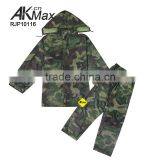 Waterproof Camouflage Raincoat Military PVC Rainsuit Army Suit thumbnail-1