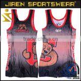 Hot Sale Custom Sportswear Cheap Wrestling Youth Singlets for Sale State Wrestling Singlets thumbnail-1