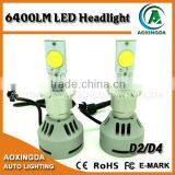 D2S D4S 6400LM 80W CAN BUS LED Headlight