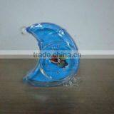 Clear Case Moon Shape Analog Alarm Clock With Light