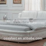 Popular leather bed tufted with crystals