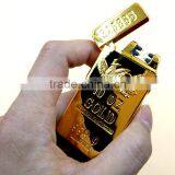 2016 New GT-689 Double Electronic Arc Lighter X Electric Arc Gold Lighter With Logo Printed thumbnail-3