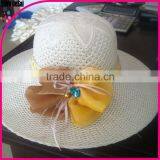 2015 Fashion Summer Flower Lady Bowknot Beach Wholesale Cheap Knit Hat